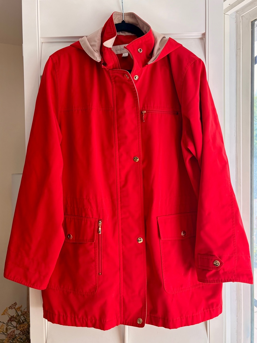 Vintage Liz Claiborne Red Jacket with Hood